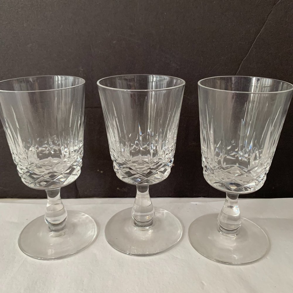 Edinburgh Crystal "Appin" Cut Glass Set of Sherry Glasses 4"-SET OF 3